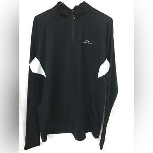 Paradox Black & White Performance Long Sleeve Zip WARM UP Jacket Mens Size L